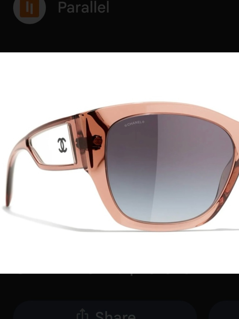 CHANEL 5429 Sunglasses pink transparent Gray Gradient Lenses 1689/S6 55 17 140